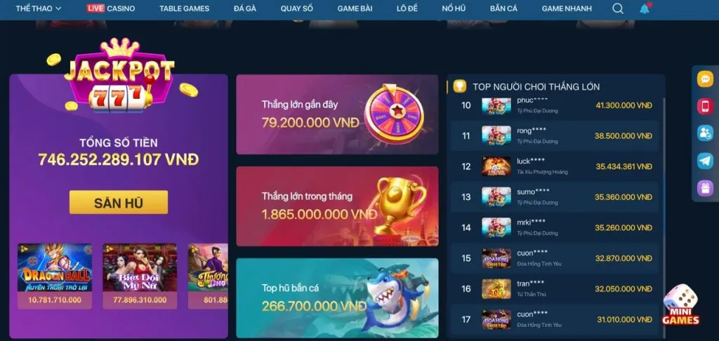 Khuyến mãi game slot, bắn cá, đá gà
